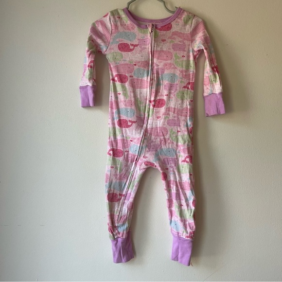 Kids Headquarters Baby Girl Zip-Up Sleepers Pajamas Lot 2pc 18M Dino Whale Print - Picture 10 of 12